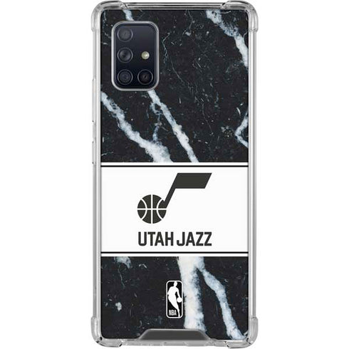 NBA Utah Jazz Marble Galaxy A71 5G Clear Case