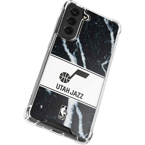 NBA Utah Jazz Marble Galaxy S21 FE Clear Case