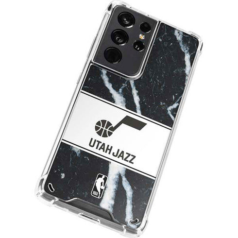 NBA Utah Jazz Marble Galaxy S21 Ultra 5G Clear Case