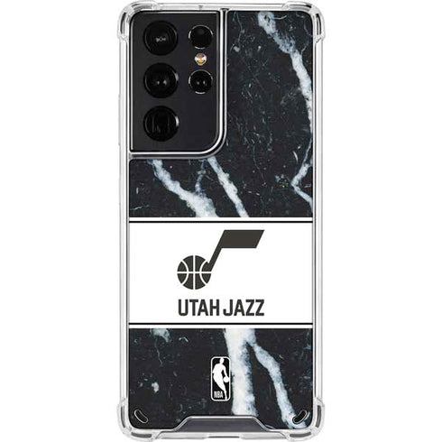 NBA Utah Jazz Marble Galaxy S21 Ultra 5G Clear Case