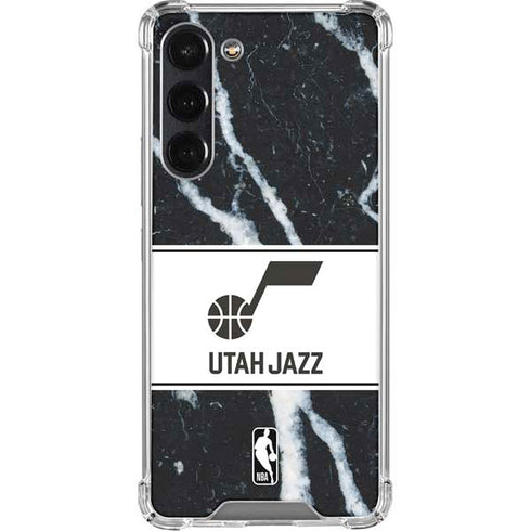 NBA Utah Jazz Marble Galaxy S24 FE Clear Case