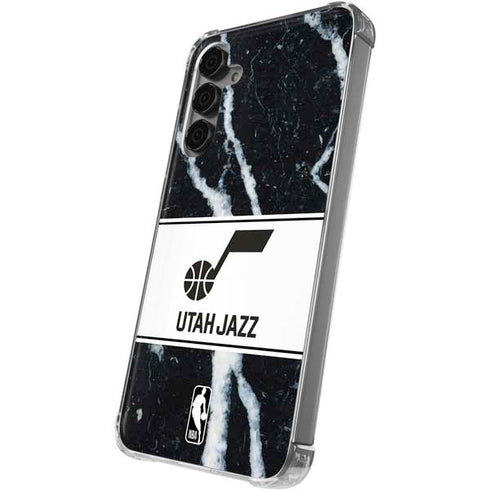 NBA Utah Jazz Marble Galaxy S24 Plus Clear Case