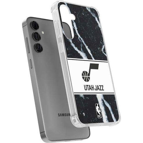 NBA Utah Jazz Marble Galaxy S24 Plus Clear Case