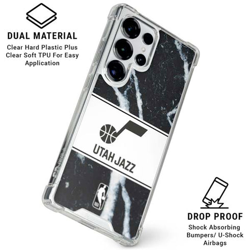 NBA Utah Jazz Marble Galaxy S25 Ultra Clear Case