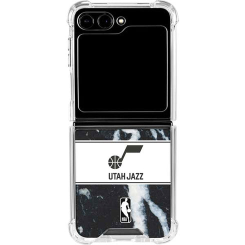 NBA Utah Jazz Marble Galaxy Z Flip5 5G Clear Case