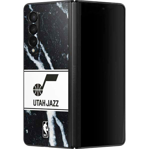 NBA Utah Jazz Marble Galaxy Z Fold3 5G Skin