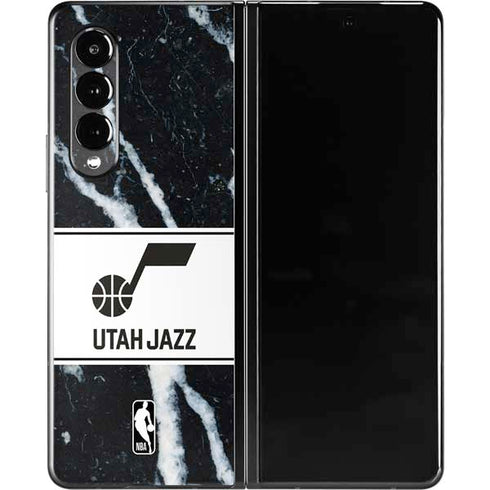 NBA Utah Jazz Marble Galaxy Z Fold3 5G Skin