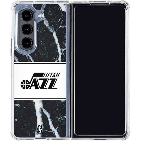 NBA Utah Jazz Marble Galaxy Z Fold5 5G Clear Case