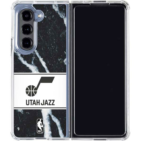 NBA Utah Jazz Marble Galaxy Z Fold5 5G Clear Case
