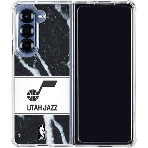NBA Utah Jazz Marble Galaxy Z Fold6 Clear Case