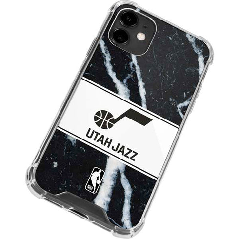 NBA Utah Jazz Marble iPhone 12 Clear Case