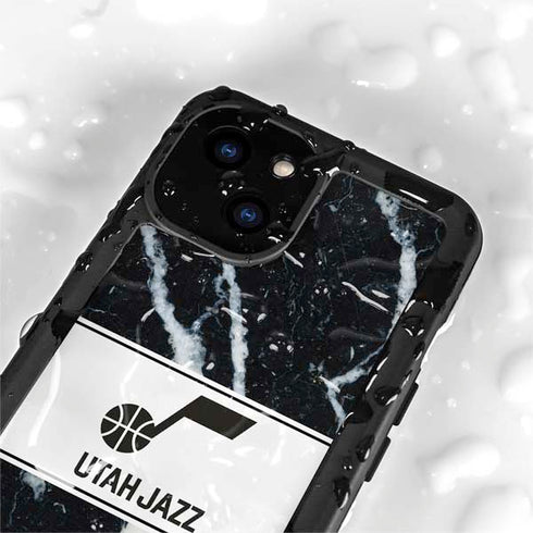 NBA Utah Jazz Marble iPhone 13 Mini Waterproof Case