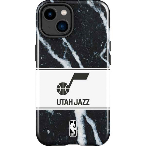 NBA Utah Jazz Marble iPhone 14 Plus Impact Case