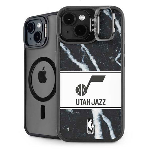 NBA Utah Jazz Marble iPhone 14 Plus Kickstand Case