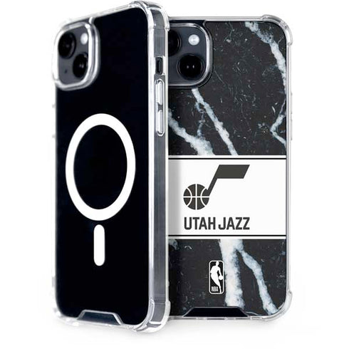 NBA Utah Jazz Marble iPhone 14 Plus MagSafe Case