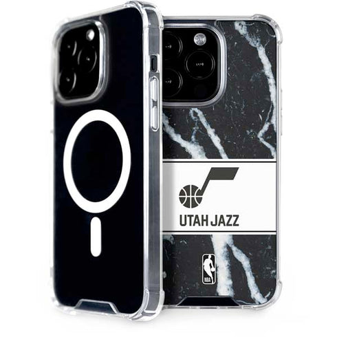 NBA Utah Jazz Marble iPhone 14 Pro MagSafe Case