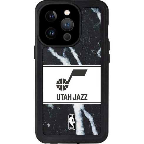 NBA Utah Jazz Marble iPhone 14 Pro Waterproof Case