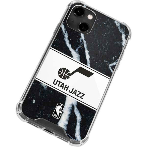 NBA Utah Jazz Marble iPhone 15 Plus Clear Case