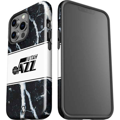 NBA Utah Jazz Marble iPhone 15 Pro Impact Case