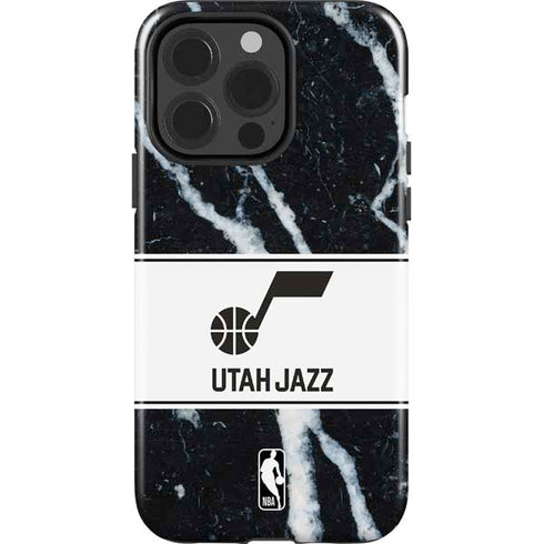 NBA Utah Jazz Marble iPhone 15 Pro Impact Case