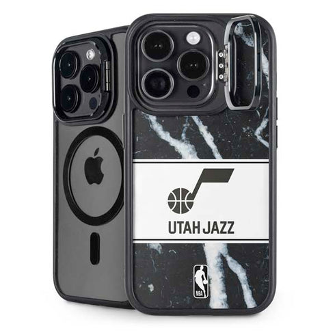 NBA Utah Jazz Marble iPhone 15 Pro Kickstand Case
