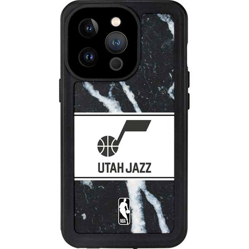 NBA Utah Jazz Marble iPhone 15 Pro Waterproof Case
