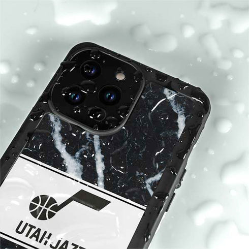 NBA Utah Jazz Marble iPhone 15 Pro Waterproof Case