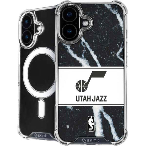 NBA Utah Jazz Marble iPhone 16 MagSafe Case