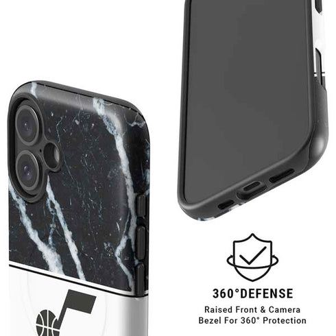 NBA Utah Jazz Marble iPhone 16 Magsafe Impact Case