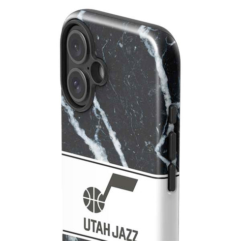 NBA Utah Jazz Marble iPhone 16 Plus Impact Case