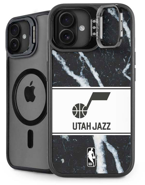 NBA Utah Jazz Marble iPhone 16 Plus Kickstand Case