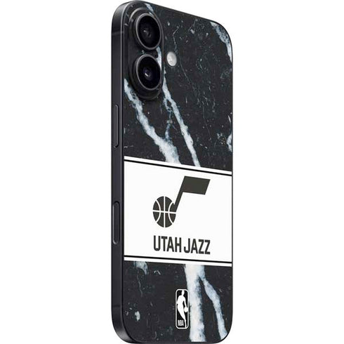 NBA Utah Jazz Marble iPhone 16 Plus Skin