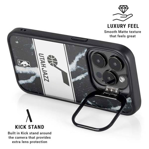 NBA Utah Jazz Marble iPhone 16 Pro Kickstand Case