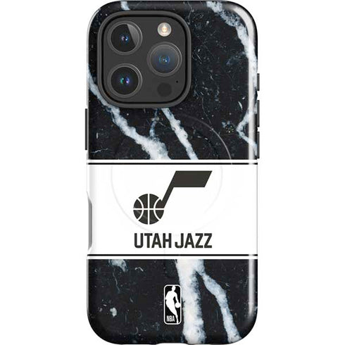 NBA Utah Jazz Marble iPhone 16 Pro Magsafe Impact Case