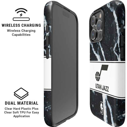 NBA Utah Jazz Marble iPhone 16 Pro Magsafe Impact Case