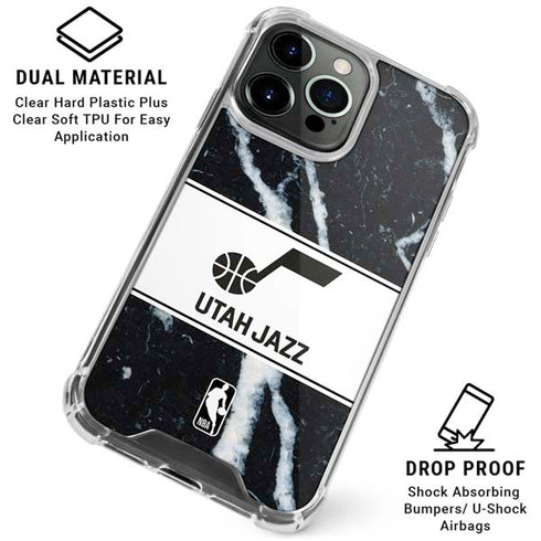 NBA Utah Jazz Marble iPhone 16 Pro Max Clear Case