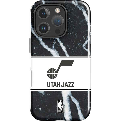 NBA Utah Jazz Marble iPhone 16 Pro Max Impact Case