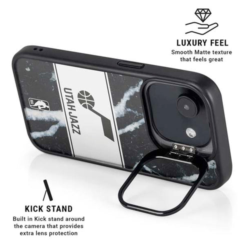 NBA Utah Jazz Marble iPhone 16e Kickstand Case