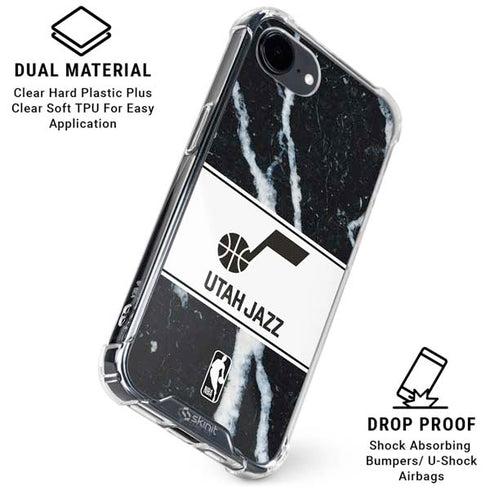 NBA Utah Jazz Marble iPhone 16e Clear Case