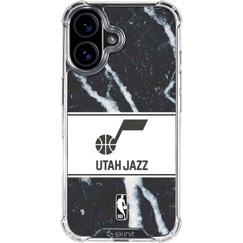 NBA Utah Jazz Marble iPhone 17 Clear Case