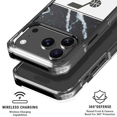 NBA Utah Jazz Marble iPhone 18 Pro Clear Case