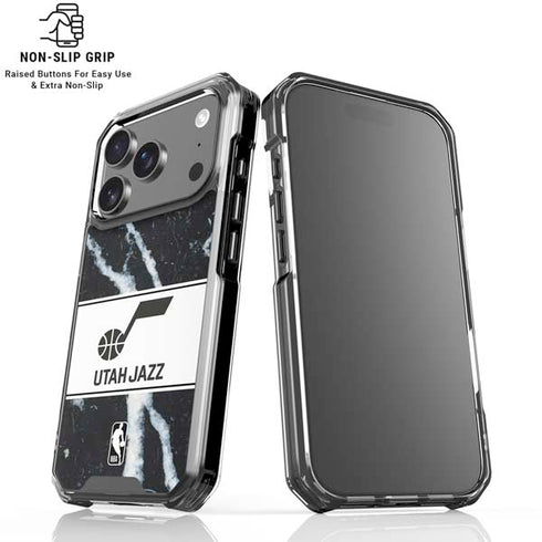 NBA Utah Jazz Marble iPhone 18 Pro Clear Case