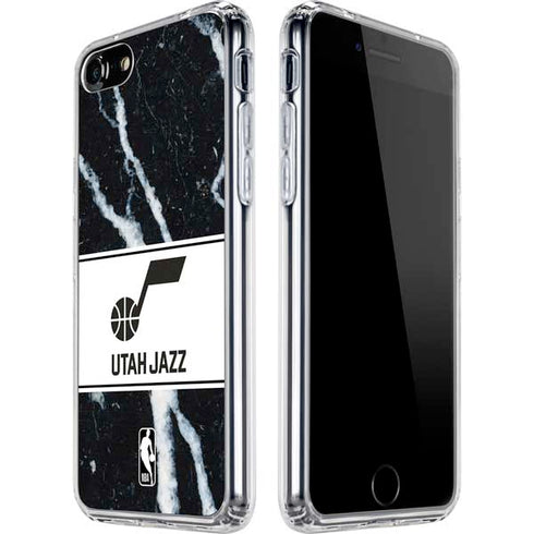 NBA Utah Jazz Marble iPhone SE (2nd & 3rd Gen) Clear Case