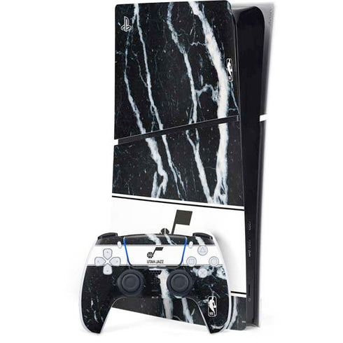 NBA Utah Jazz Marble PS5 Slim Digital Edition Bundle Skin