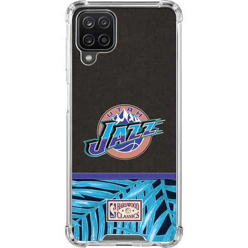 NBA Utah Jazz Retro Palms Galaxy A12 Clear Case