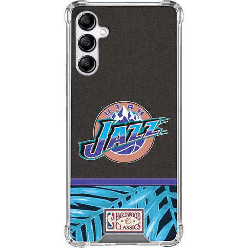 NBA Utah Jazz Retro Palms Galaxy A14 5G Clear Case