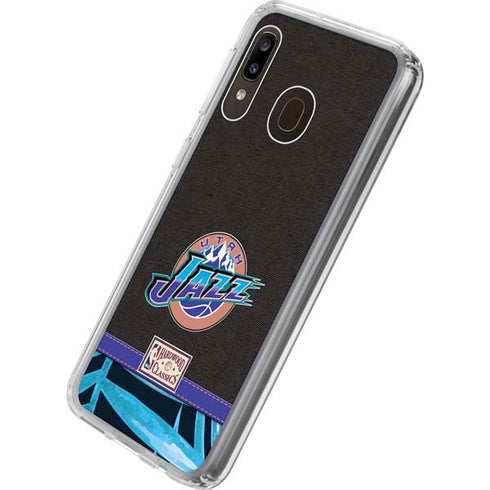 NBA Utah Jazz Retro Palms Galaxy A20 Clear Case