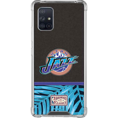 NBA Utah Jazz Retro Palms Galaxy A71 5G Clear Case