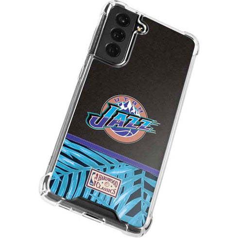 NBA Utah Jazz Retro Palms Galaxy S21 FE Clear Case