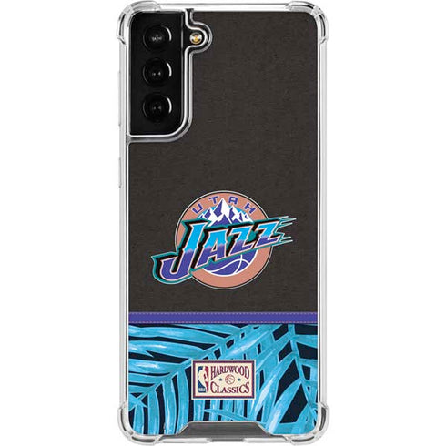NBA Utah Jazz Retro Palms Galaxy S21 FE Clear Case